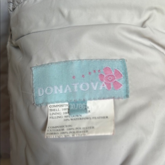 Donatova Gray Light weight Quilted Down Puffer Jacket with Stand-Up Collar - Picture 6 of 8